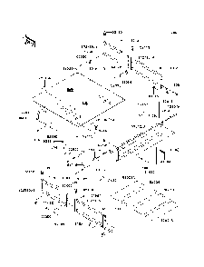 Carrier Diagram and Parts List for KAF620J7F 2007 & Prior Kawasaki Lawn Tractor Accessories