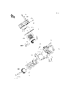 Cylinder/Piston Diagram and Parts List for KRT800CFF 2015 Kawasaki Lawn Tractor Accessories