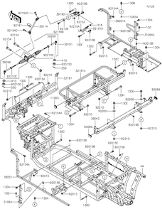 Part Location Diagram of 32181-0011 Kawasaki Frame-Sub-Comp, Dash Panel
