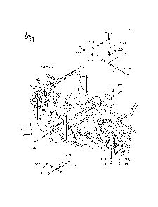 Engine Mount Diagram and Parts List for KRF800DFF 2015 Kawasaki Lawn Tractor Accessories