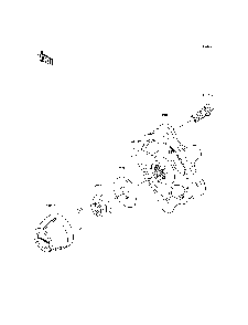 Front Hubs/Brakes Diagram and Parts List for KRF800DEF 2014 Kawasaki Lawn Tractor Accessories
