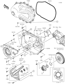 Converter Cover Diagram and Parts List for KAF820AMFNL 2021 Kawasaki Lawn Tractor Accessories