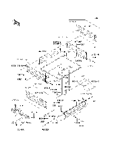 Carrier Diagram and Parts List for KAF400A7F 2007 & Prior Kawasaki Lawn Tractor Accessories