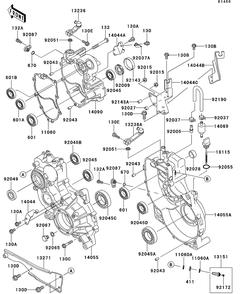 Gear Box Diagram and Parts List for KAF620RDFA 2013 Kawasaki Lawn Tractor Accessories