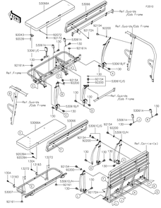 Seat Diagram and Parts List for KAF1000AHF 2017 Kawasaki Lawn Tractor Accessories