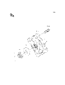 Front Hubs/Brakes Diagram and Parts List for KRF800CFF 2015 Kawasaki Lawn Tractor Accessories