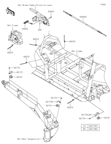 Cables Diagram and Parts List for KRT1000BPFNL 2023 Kawasaki Lawn Tractor Accessories