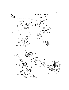 Brake Pedal/Throttle Lever Diagram and Parts List for KRF800BEF 2014 Kawasaki Lawn Tractor Accessories