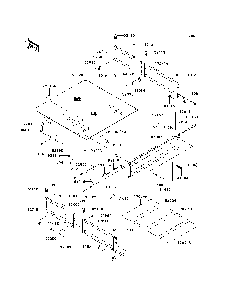 Carrier Diagram and Parts List for KAF620K7F 2007 & Prior Kawasaki Lawn Tractor Accessories