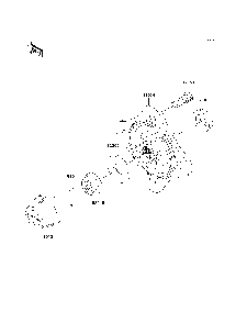 Rear Hubs/Brakes Diagram and Parts List for KRF750TAF 2010 Kawasaki Lawn Tractor Accessories