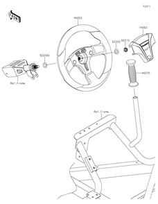 Part Location Diagram of 46003-0809 Kawasaki Handle
