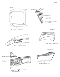Decals(Green)(Jnfnn/Jnfnl) Diagram and Parts List for KRF800JNFNL 2022 Kawasaki Lawn Tractor Accessories