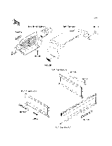 Decals Diagram and Parts List for KAF620J7F 2007 & Prior Kawasaki Lawn Tractor Accessories