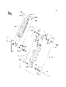 Shock Absorber Diagram and Parts List for KRF750TAF 2010 Kawasaki Lawn Tractor Accessories
