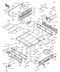 Carrier Diagram and Parts List for KAF1000EGF 2016 Kawasaki Lawn Tractor Accessories
