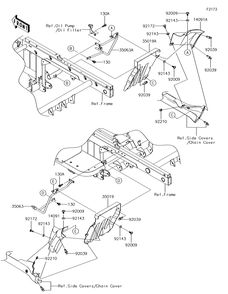 Flap Diagram and Parts List for KAF620SGF 2016 Kawasaki Lawn Tractor Accessories