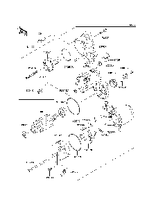 Starter Motor Diagram and Parts List for KAF620K7F 2007 & Prior Kawasaki Lawn Tractor Accessories