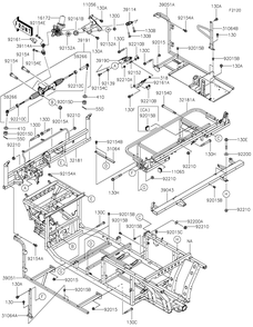 Part Location Diagram of 39114-0031 Kawasaki Shaft-Comp-Strg