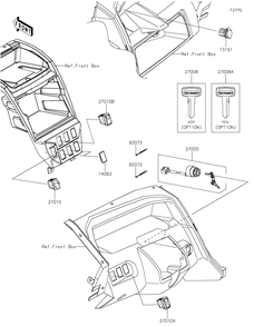 Ignition Switch Diagram and Parts List for KRT1000CPFNN 2023 Kawasaki Lawn Tractor Accessories