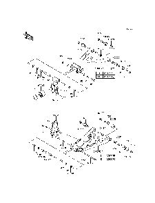 Rear Suspension Diagram and Parts List for KRT800DFF 2015 Kawasaki Lawn Tractor Accessories
