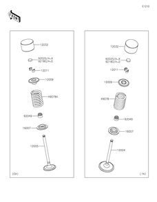 Valve Diagram and Parts List for KRF1000CPFNN 2023 Kawasaki Lawn Tractor Accessories