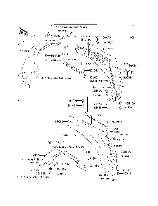 Front Fender Diagram and Parts List for KAF620E7F 2007 & Prior Kawasaki Lawn Tractor Accessories