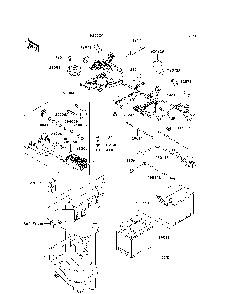 Chassis Electrical Equipment Diagram and Parts List for KAF950C7F 2007 & Prior Kawasaki Lawn Tractor Accessories