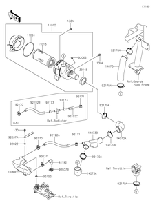 Part Location Diagram of 14073-0773 Kawasaki Duct