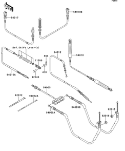 Cables Diagram and Parts List for KAF400BEF 2014 Kawasaki Lawn Tractor Accessories