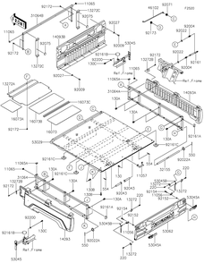 Carrier Diagram and Parts List for KAF820FNFNN 2022 Kawasaki Lawn Tractor Accessories