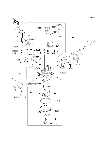 Carburetor Diagram and Parts List for KAF400B7F 2007 & Prior Kawasaki Lawn Tractor Accessories