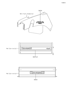 Part Location Diagram of 56075-1050 Kawasaki Pattern, Side Plate, Lh