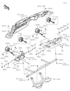 Headlight Diagram and Parts List for KRF800GKF 2019 Kawasaki Lawn Tractor Accessories