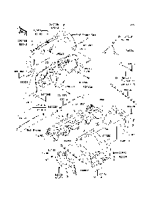Frame Fittings Diagram and Parts List for KAF400A7F 2007 & Prior Kawasaki Lawn Tractor Accessories