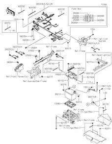 Part Location Diagram of 92170-1925 Kawasaki Clamp
