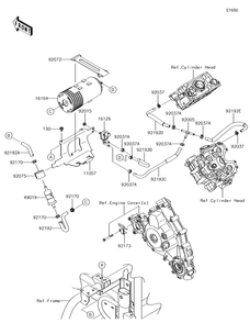 Fuel Evaporative System Diagram and Parts List for KRF800GJF 2018 Kawasaki Lawn Tractor Accessories