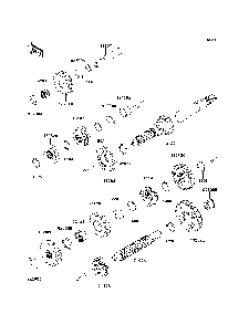 Transmission Diagram and Parts List for KRT800BEF 2014 Kawasaki Lawn Tractor Accessories