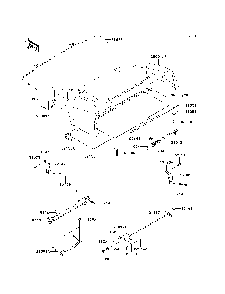 Fenders Diagram and Parts List for KAF950D8F 2008 Kawasaki Lawn Tractor Accessories