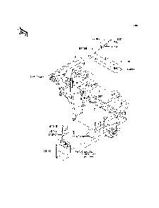 Engine Mount Diagram and Parts List for KAF400B7F 2007 & Prior Kawasaki Lawn Tractor Accessories