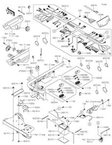 Chassis Electrical Equipment Diagram and Parts List for KAF620SKF 2019 Kawasaki Lawn Tractor Accessories