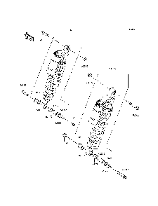 Shock Absorber Diagram and Parts List for KRT800CFF 2015 Kawasaki Lawn Tractor Accessories