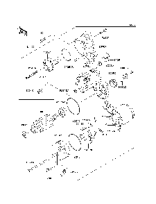 Starter Motor Diagram and Parts List for KAF620E7F 2007 & Prior Kawasaki Lawn Tractor Accessories