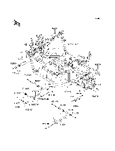 Engine Mount Diagram and Parts List for KRF750RCS 2012 Kawasaki Lawn Tractor Accessories