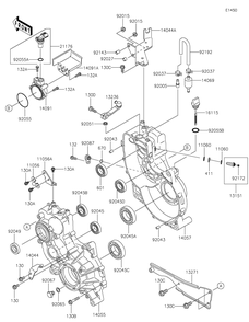 Gear Box Diagram and Parts List for KAF620PKF 2019 Kawasaki Lawn Tractor Accessories