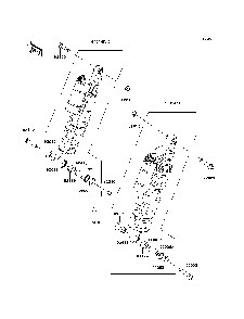 Shock Absorber Diagram and Parts List for KRT800CEF 2014 Kawasaki Lawn Tractor Accessories