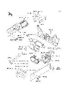 Labels Diagram and Parts List for KRF750TAF 2010 Kawasaki Lawn Tractor Accessories
