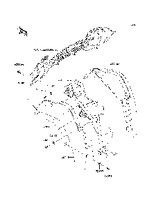 Front Fender Diagram and Parts List for KAF400A7F 2007 & Prior Kawasaki Lawn Tractor Accessories