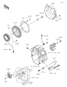 Part Location Diagram of 21066-0717 Kawasaki Regulator-Voltage