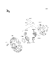 Differential Diagram and Parts List for KAF400C7F 2007 & Prior Kawasaki Lawn Tractor Accessories