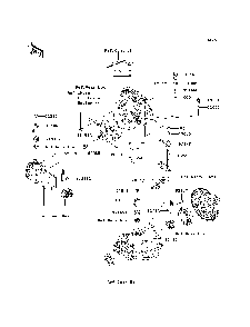Gear Change Mechanism Diagram and Parts List for KAF400C7F 2007 & Prior Kawasaki Lawn Tractor Accessories